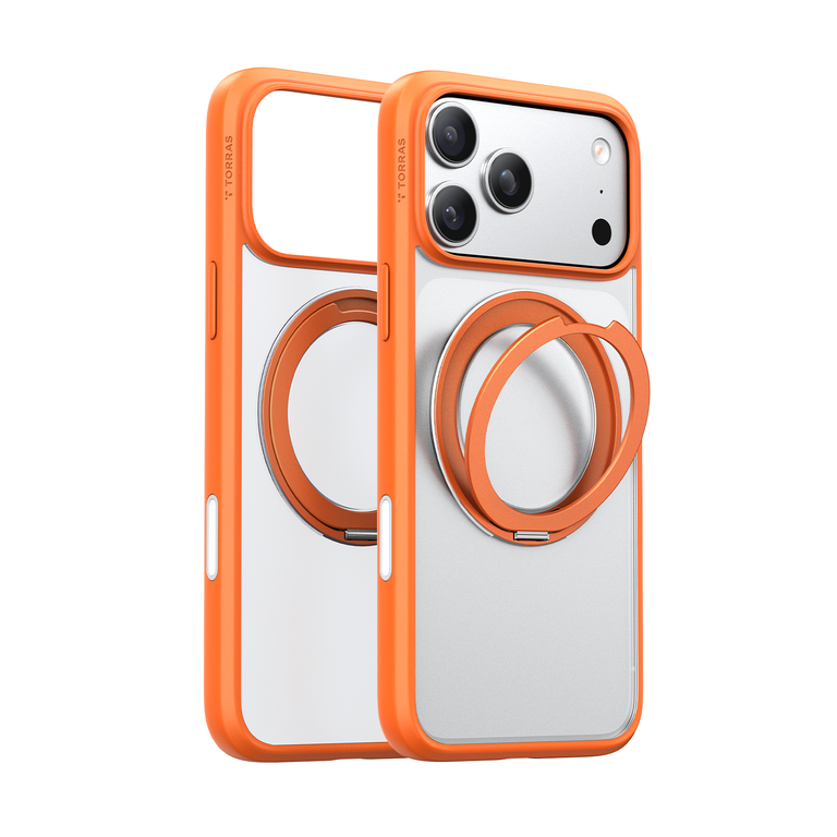 TORRAS Ostand Pro Case Etui Ochronne do iPhone 17 Pro Max, Kompatybilne z MagSafe (Energy Orange)