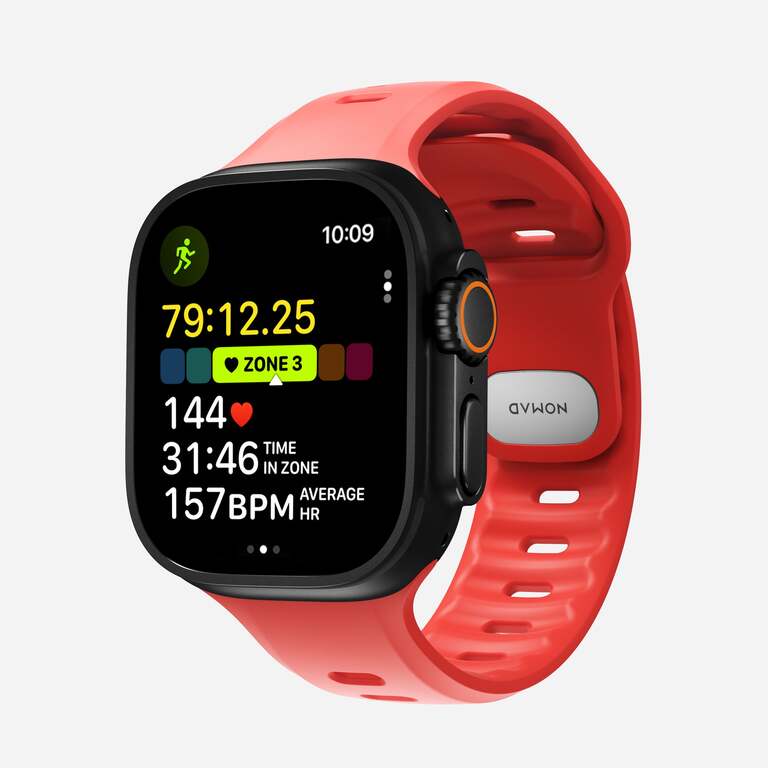 NOMAD Tempo Band Pasek Silikonowy do Apple Watch Ultra 3 / Ultra 2 / Ultra 1 (49mm), 11 / 10 (46 mm), 9 / 8 / 7 (45mm) oraz SE 3 / SE 2 / SE / 6 / 5 / 4 (44mm) (Crush)
