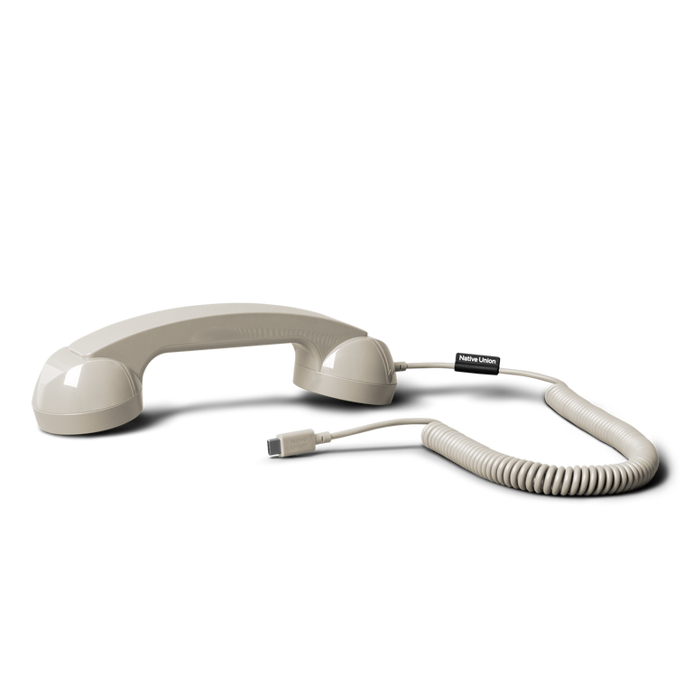 Native Union Pop Phone Retro Słuchawka Telefoniczna USB-C z Funkcją Odbierania i Kończenia Połączeń (Sandstone)