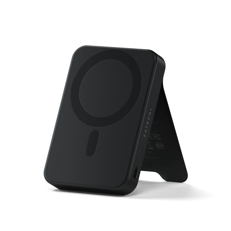 Satechi OntheGo™ 10K Magnetyczny Powerbank 10000mAh Qi2 15W z Podstawką, Kompatybilny z MagSafe (BlacK)