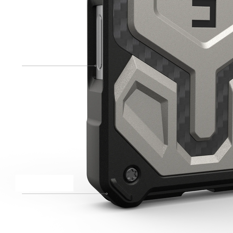 UAG Monarch Pro Case Etui Pancerne do iPhone 17 Pro, Kompatybilne z MagSafe (Titanium) (5)