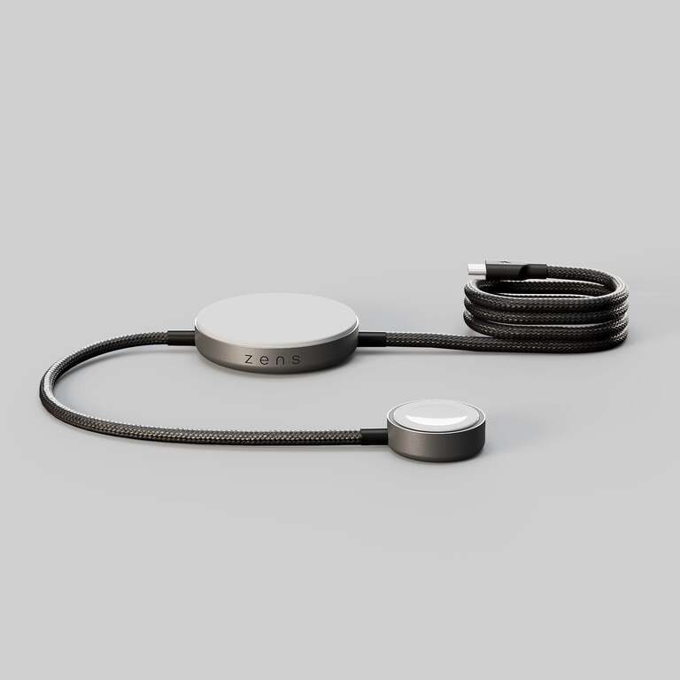 ZENS Charging Cable Pro 2 Kabel USB-C Qi2 15W do Ładowania iPhone oraz Apple Watch, Kompatybilne z MagSafe (Black)