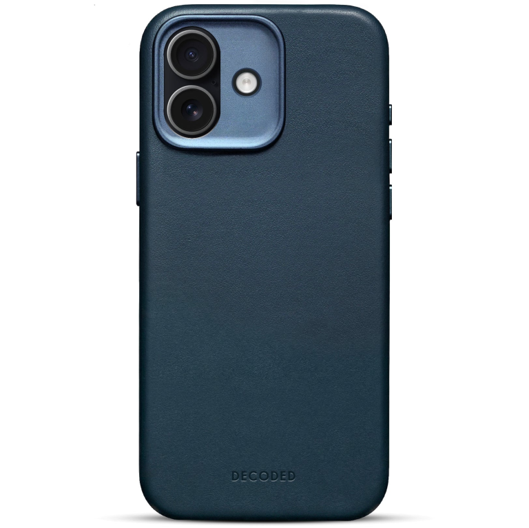 Decoded Leather Case Etui Skórzane do iPhone 17, Kompatybilne z MagSafe (Navy Shadow)