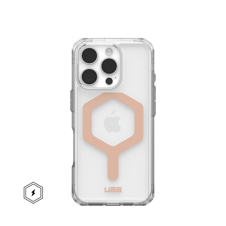 UAG Plyo Case Etui Pancerne do iPhone 16 Pro, Kompatybilne z MagSafe (Ice / Rose Gold)