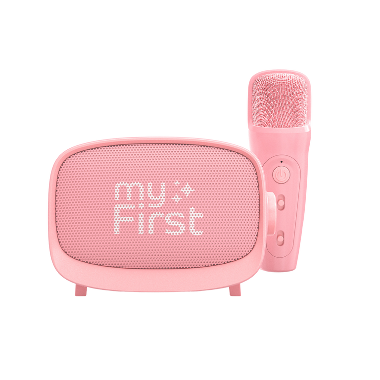 myFirst Voice 2 Zestaw do Karaoke dla Dzieci, Mikrofon i Głośnik Bezprzewodowy z Efektami Modyfikacji Dźwięku (Pink)