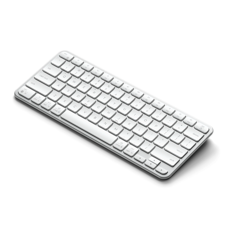 Satechi Slim EX1 Wireless Keyboard Klawiatura Bezprzewodowa Bluetooth z Przełącznikiem Trybu Mac / Windows (Silver)