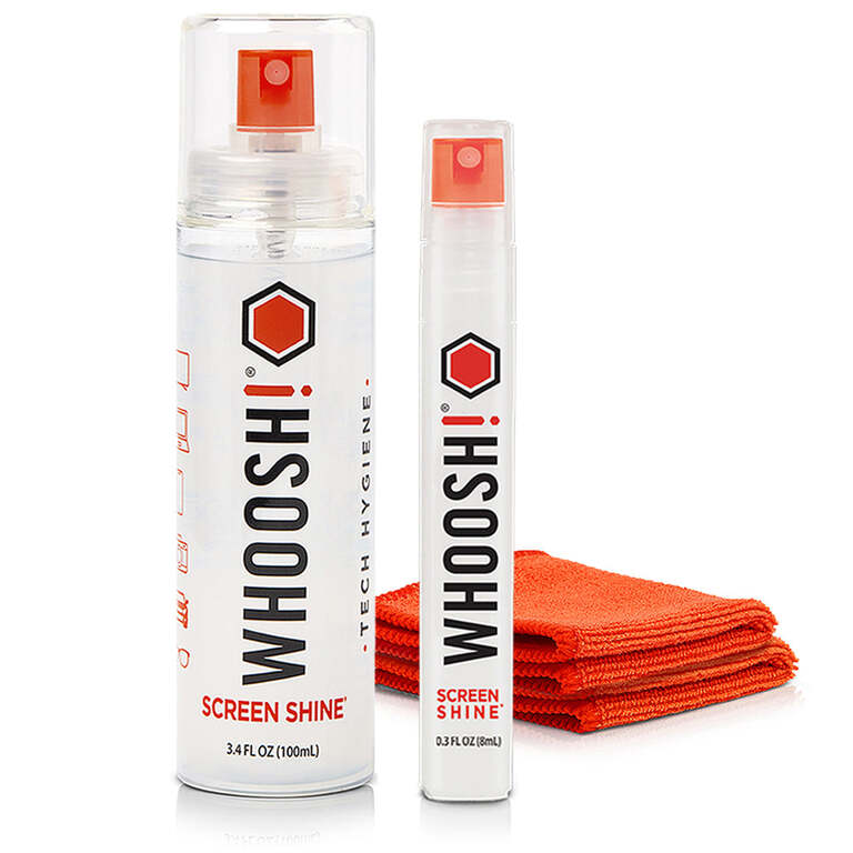 Whoosh! Screen Shine Duo Płyn do Czyszczenia Ekranów 100ml oraz 8ml + Ściereczki z Mikrofibry