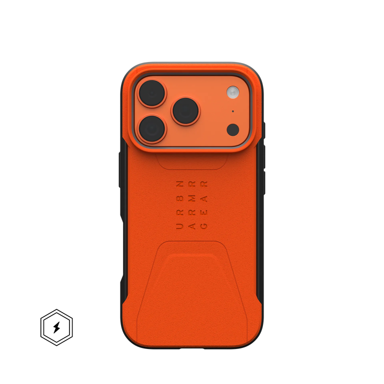 UAG Civilian Case Etui Pancerne do iPhone 17 Pro, Kompatybilne z MagSafe (Orange)