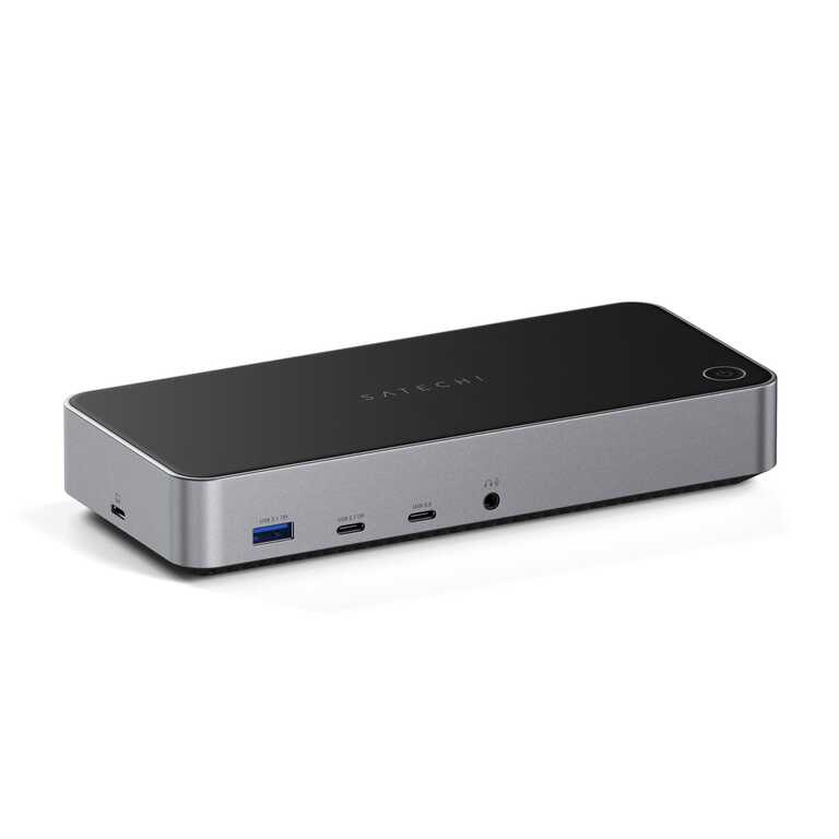 Satechi Triple Display Docking Station Stacja Dokująca 3x 4K/60 Hz, 100W, 2x DisplayPort 1.4 4K/60 Hz, 3x HDMI 2.0 4K60 Hz, USB 3.1, USB-C 3.1, 2x USB 3.0, USB-C 3.0 do Monitorów 4K (Mac/Windows OS)