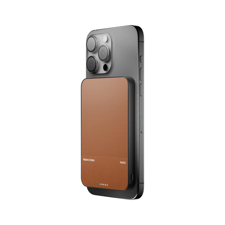 Native Union (Re)Classic Magnetyczny PowerBank 5000mAh Qi2, Kompatybilny z MagSafe (Tan)