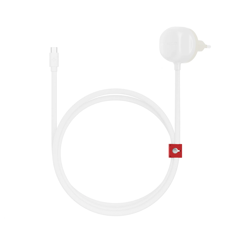 Twelve South PowerCord Ładowarka Sieciowa 30W z Kablem USB-C 1.2m (White / Dune)