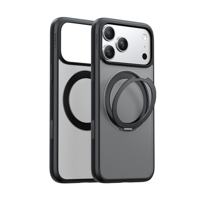 TORRAS Ostand Pro Case Etui Ochronne do iPhone 17 Pro, Kompatybilne z MagSafe (Black)