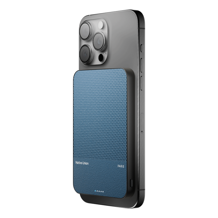 Native Union (Re)Classic Magnetyczny PowerBank 5000mAh Qi2, Kompatybilny z MagSafe (Navy)