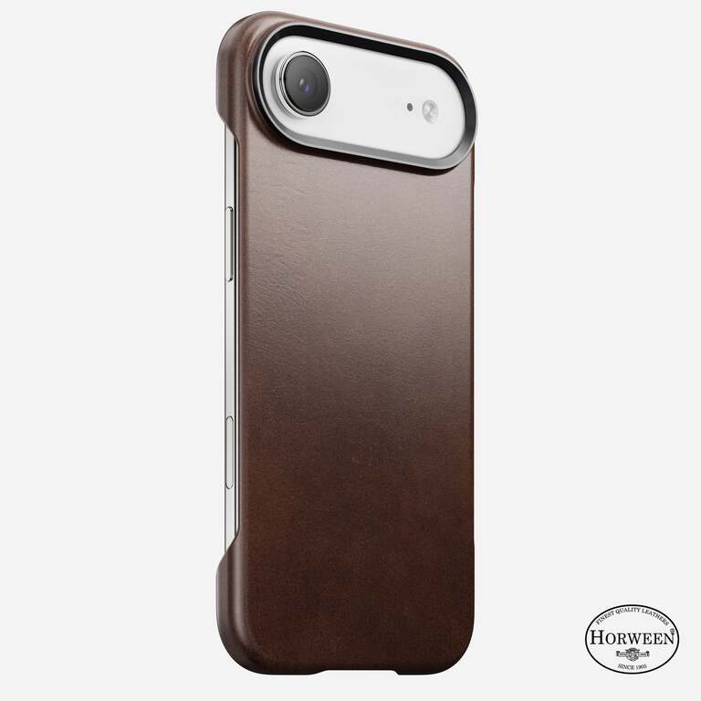 NOMAD Traditional Horween Leather Case Etui Skórzane do iPhone Air, Kompatybilne z MagSafe (Rustic Brown)