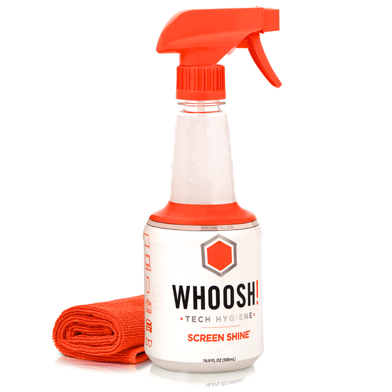 Whoosh! Screen Shine Pro Refillable Płyn do Czyszczenia Ekranów 500ml + Ściereczka z Mikrofibry