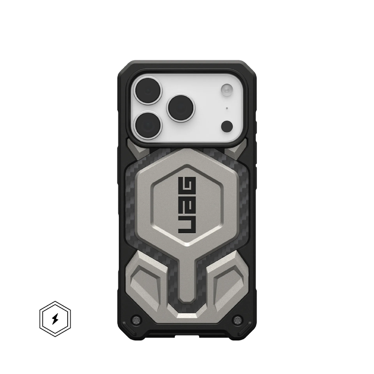 UAG Monarch Pro Case Etui Pancerne do iPhone 17 Pro, Kompatybilne z MagSafe (Titanium) (1)
