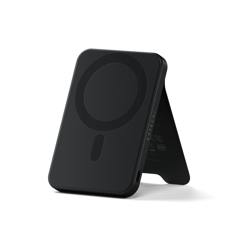 Satechi OntheGo™ 5K Magnetyczny Powerbank 5000mAh Qi2 15W z Podstawką, Kompatybilny z MagSafe (BlacK)